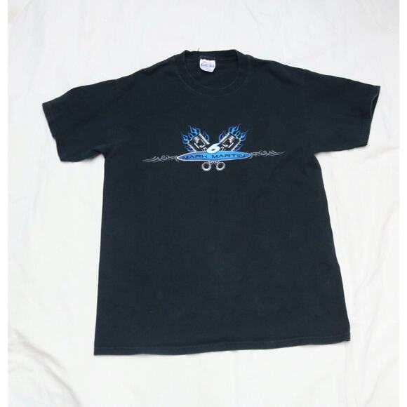 VTG Mark Martin 6 NASCAR T Shirt Roush Racing Adult M Hanes Faded Black - Picture 2 of 5